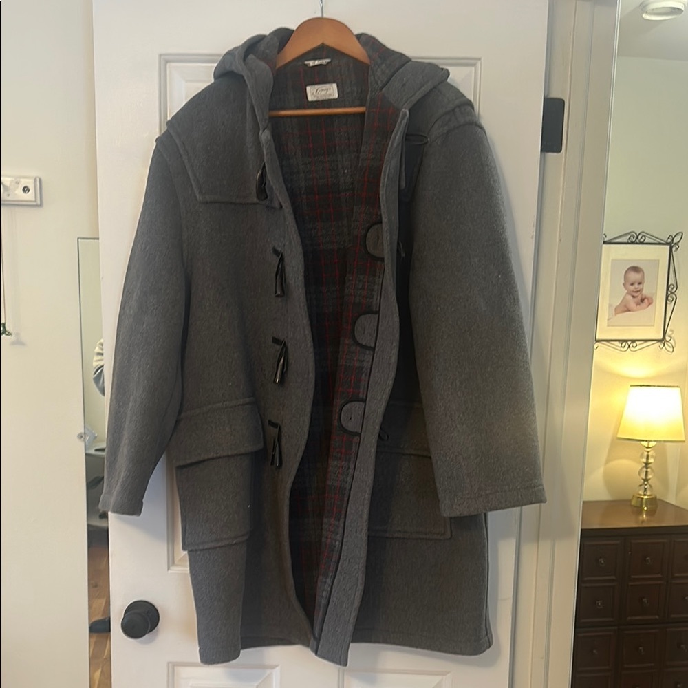 Montgomery Gray Hooded Duffle Coat